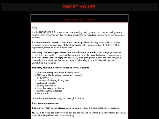 GHOSTHOUSE screenshot