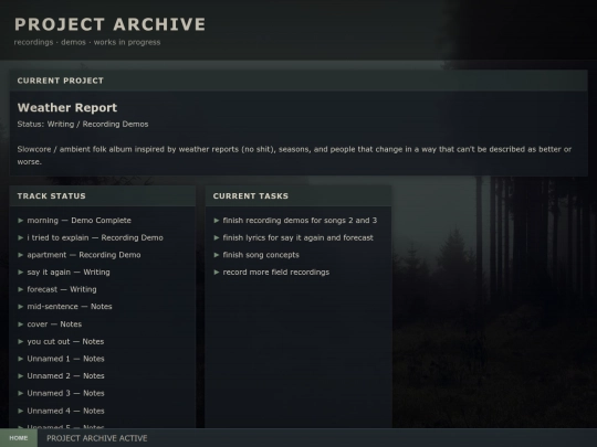 projects screenshot