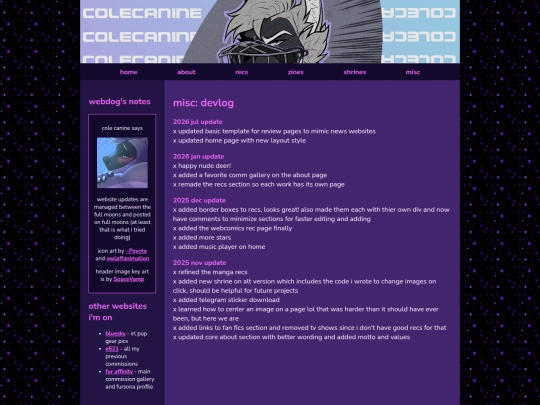 subpages/misc-devlog screenshot