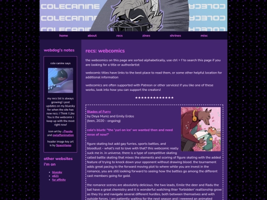 subpages/rec-webcomics screenshot