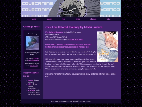 subpages/recs-foxcoloredjealousy screenshot