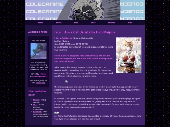 subpages/recs-iamacatbarista screenshot