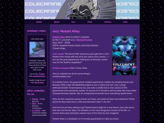 subpages/recs-mutantalley screenshot