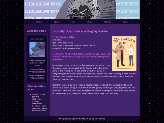 subpages/recs-myboyfriendisadog screenshot