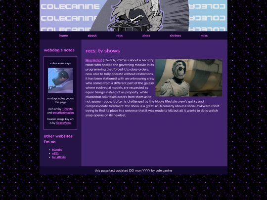 subpages/recs-tvshows screenshot