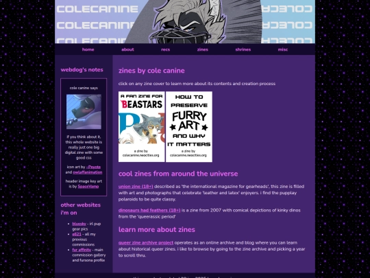 zines screenshot