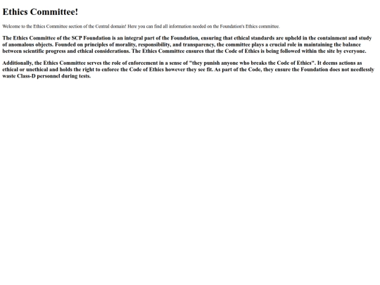 CentralDomain/Ethics_Committee screenshot