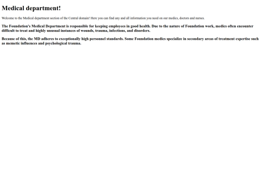 CentralDomain/Medical_Department screenshot