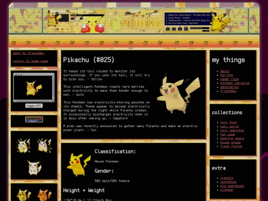 frienddex/pikachu screenshot