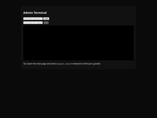 frontend/admin screenshot