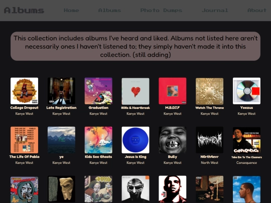 albums screenshot