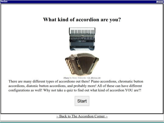 accordion/quiz screenshot