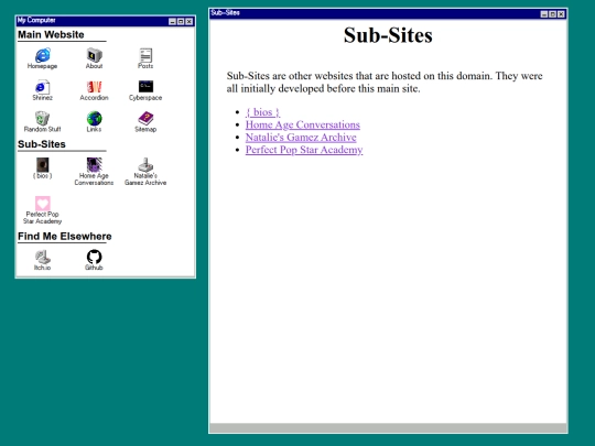 subsite screenshot