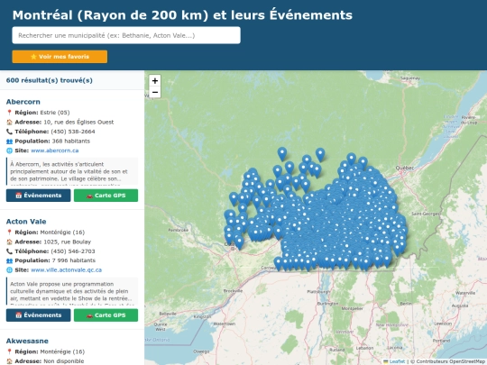 act montreal et environ/2026 screenshot