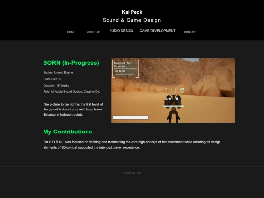 Portfolio/SORN screenshot
