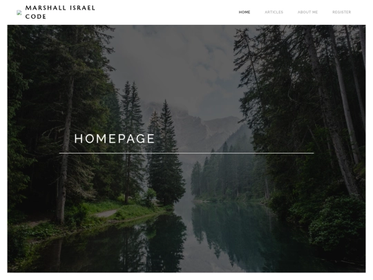 Homepage screenshot