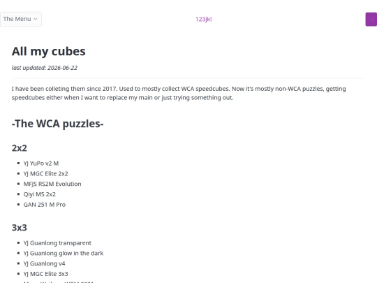 Cubes/thecollection screenshot
