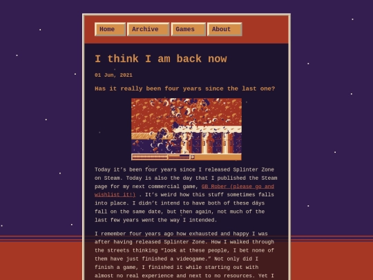 posts/2021-06-01-I-think-I-am-back-now screenshot