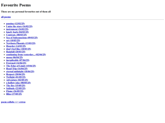 favouritepoems screenshot