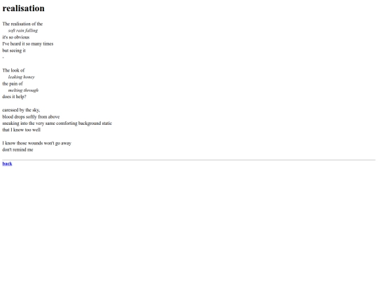 poems/realisation screenshot