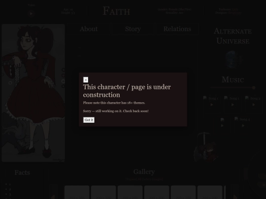 Spil the world/Characters/Faith screenshot