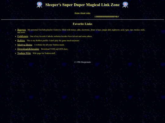 links screenshot