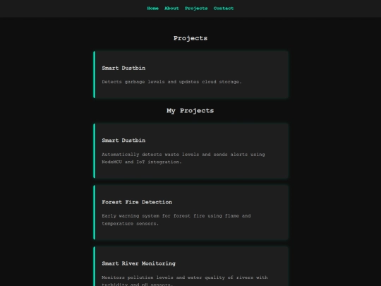 projects screenshot
