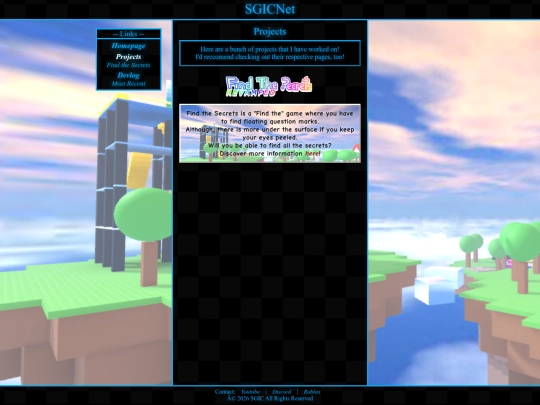 projects screenshot