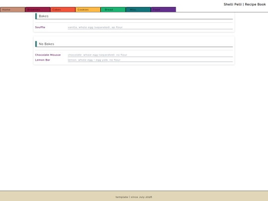recipebook/miscrecipes screenshot