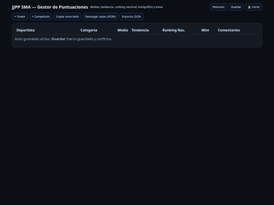 Gestor de Puntuaciones nueva screenshot