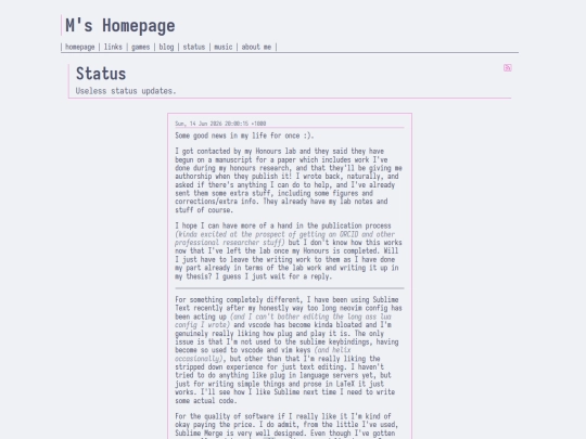 status screenshot