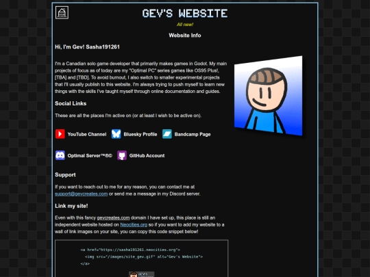 info screenshot