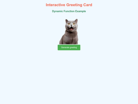 interactive greeting screenshot