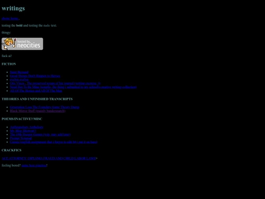 writing screenshot