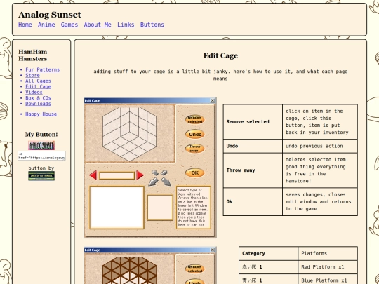 hamster/editcage screenshot