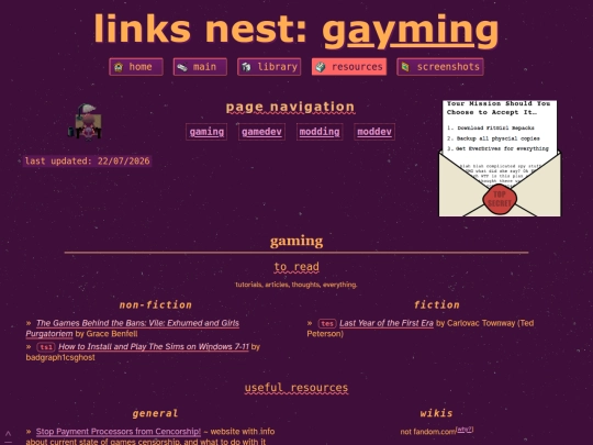 gayming/resources screenshot