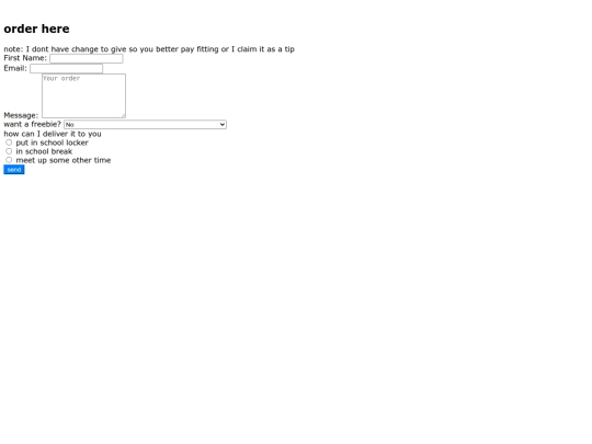 shop/order screenshot