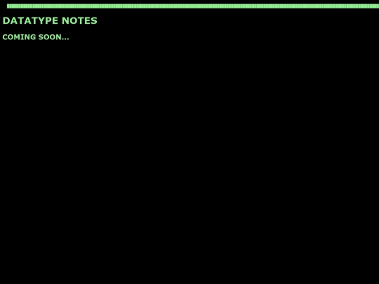 DATATYPE screenshot
