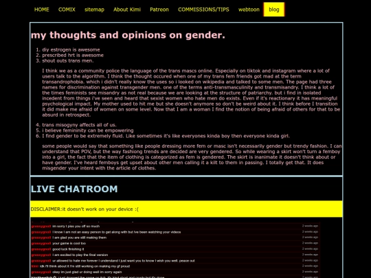 articles/gender screenshot