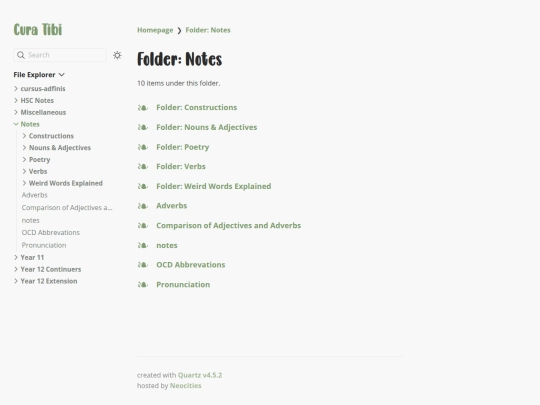latin-notes/notes screenshot