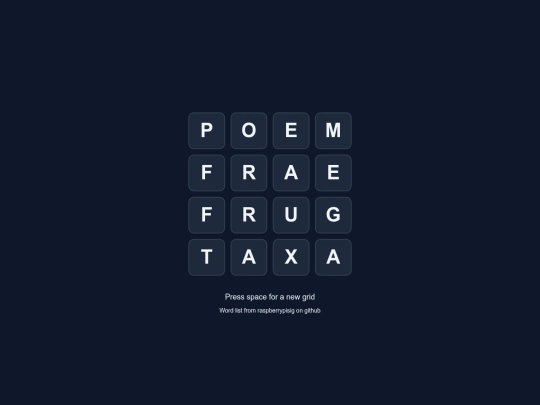 wordsquare screenshot