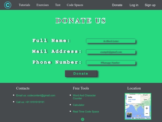 donateforcodecontent screenshot