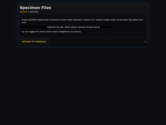 specimen screenshot