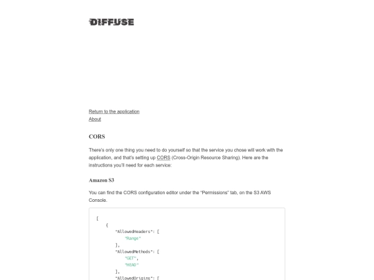 about/cors screenshot