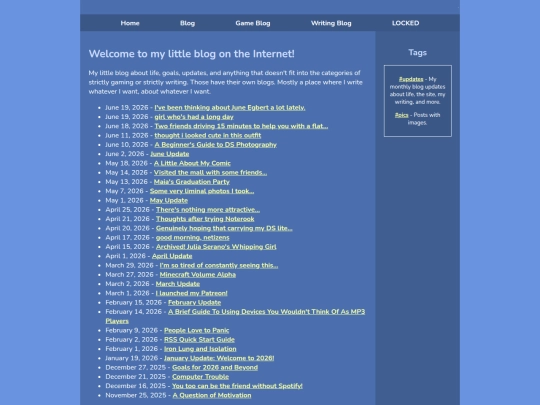 Blog screenshot