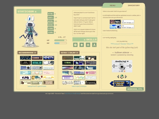 links screenshot