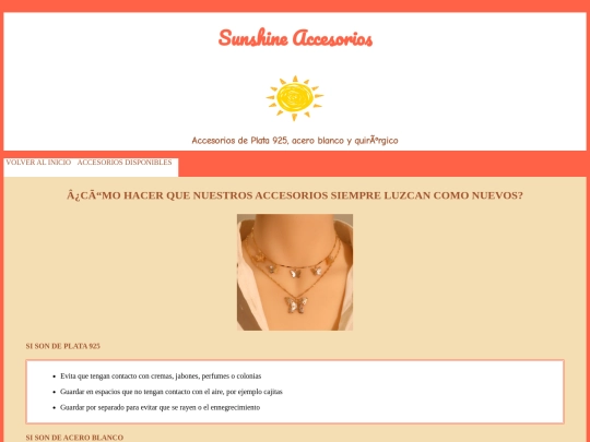 sunshine_accesorios/comocuidartusaccesorios screenshot
