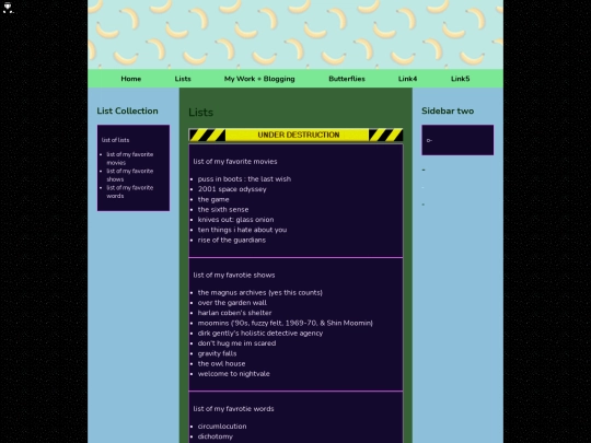 lists screenshot