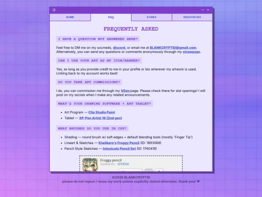 faq screenshot