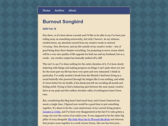 posts/2026-02-19-Burnout-Songbird screenshot
